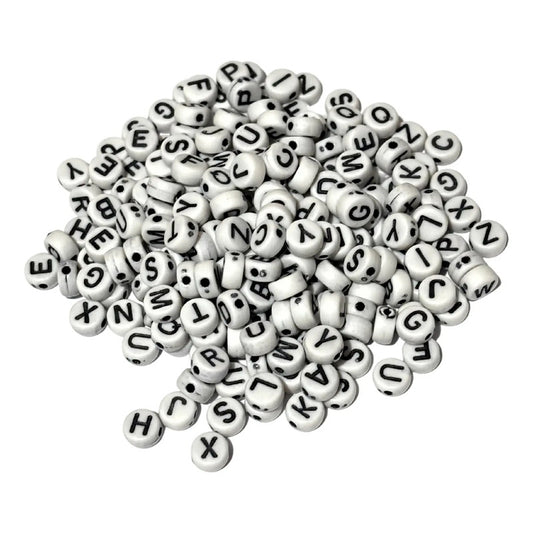 2,000 Pzs Luneta Abecedario Letra Acrílica Pulsera Bisutería Abecedario