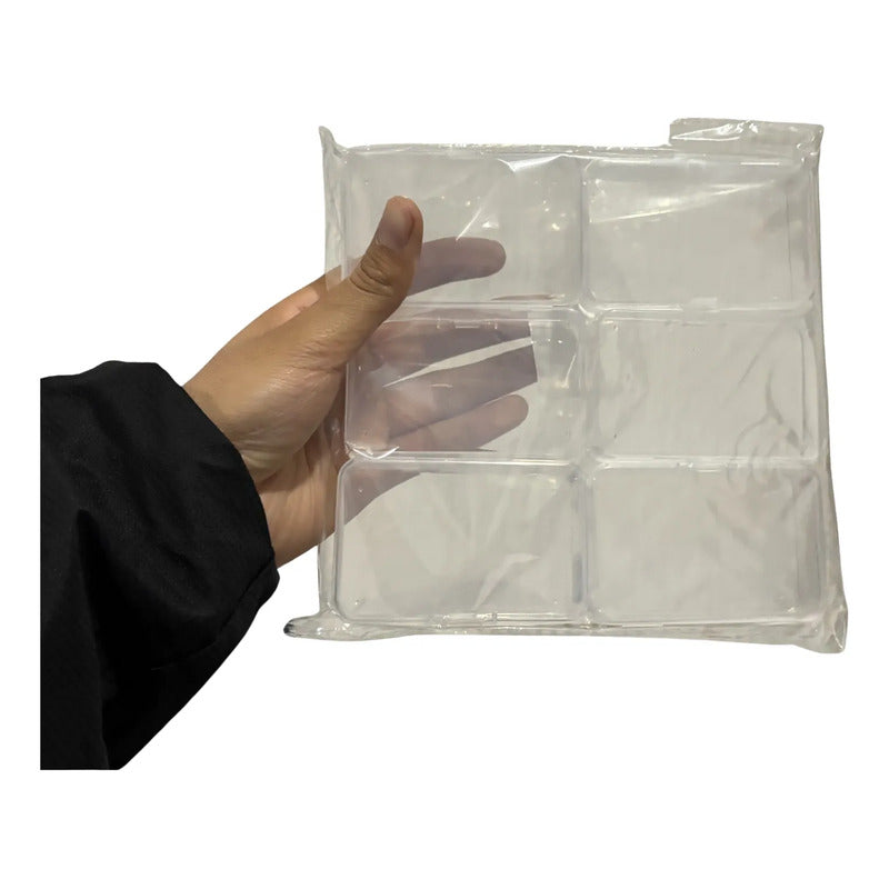 Pack 6 Cajas Organizadoras Plásticas Transparentes Con Tapa Transparente