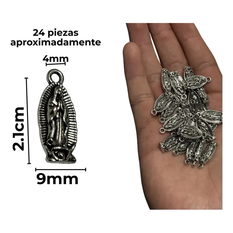 Dije Virgen De Guadalupe Doble Cara 50 Grms Plateado