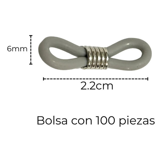 500 Piezas/goma Liga Correa Lentes(alta Calidad) Gris