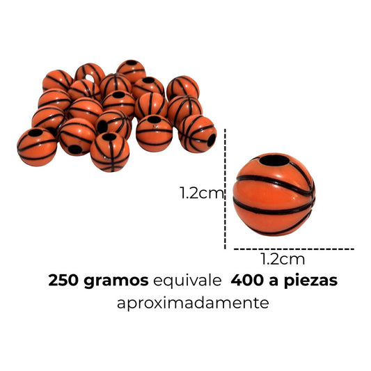 250 Grmos Abalorio Separador Acrílico Cuenca Bisutería Balón Basket 12mm