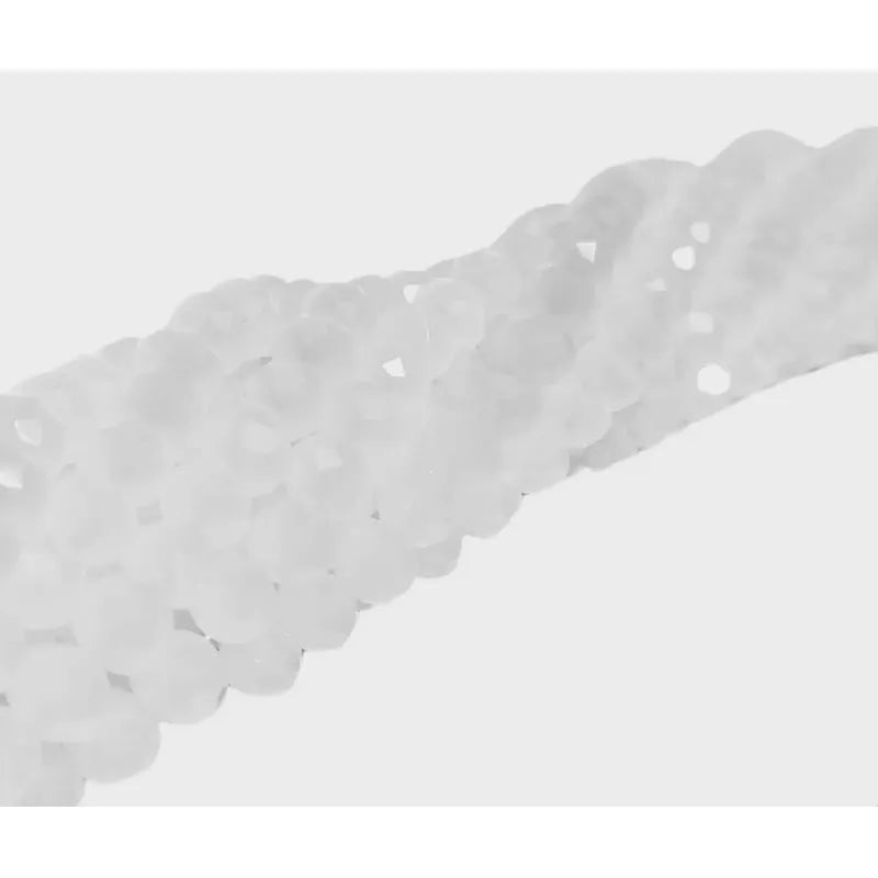 5 Tiras Cristal Checo Facetado 6mm Abalorio Bisutería 450pcs Blanco Hielo
