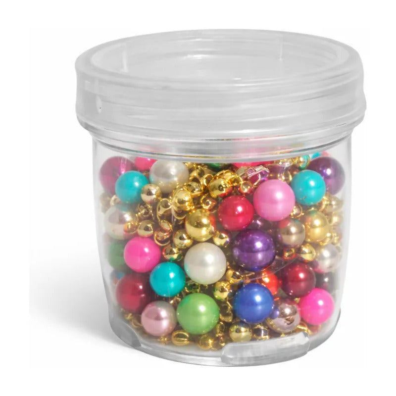 Set 10 Frascos Plásticos Transparentes Tapa Rosca Apilables 36ml