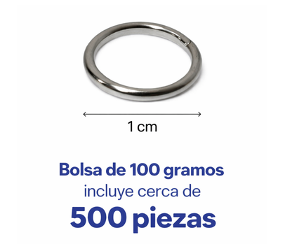 100 Gramos Argollas Metálicas  Bisutería