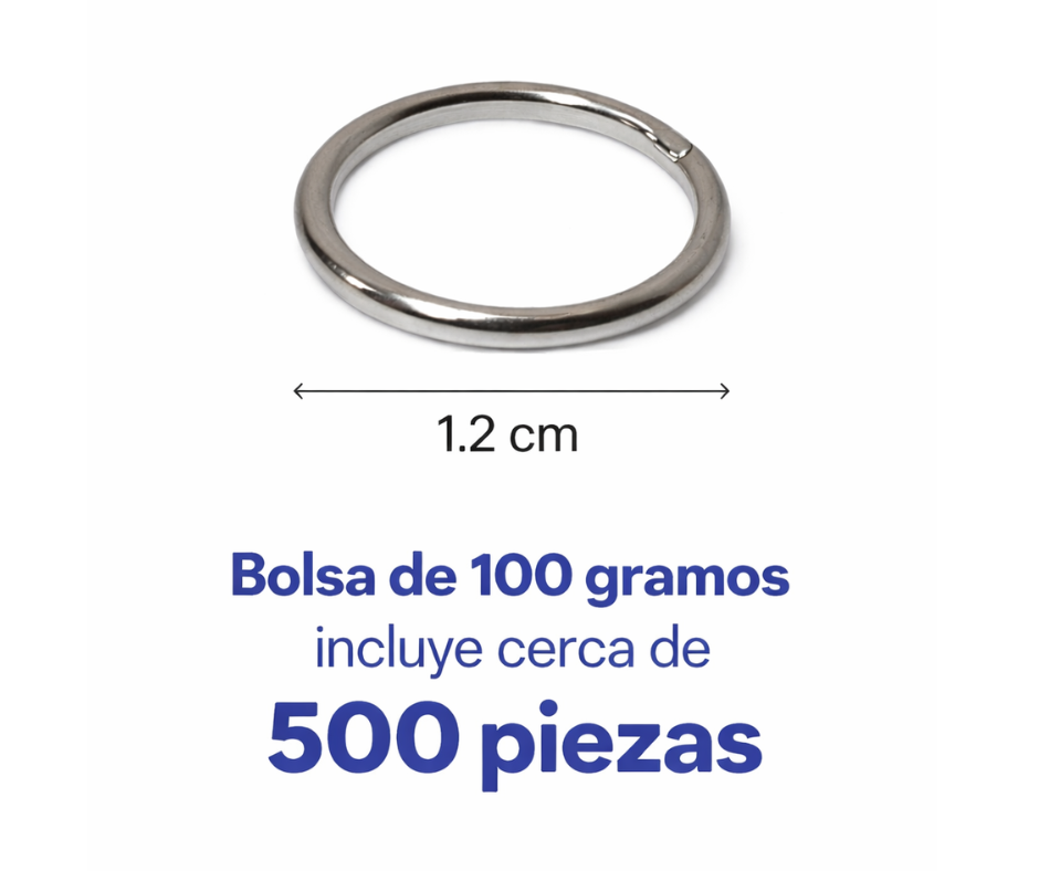 100 Gramos Argollas Metálicas  Bisutería