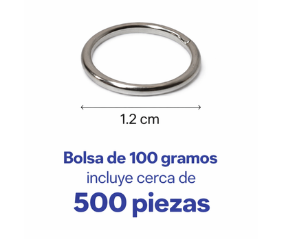 100 Gramos Argollas Metálicas  Bisutería