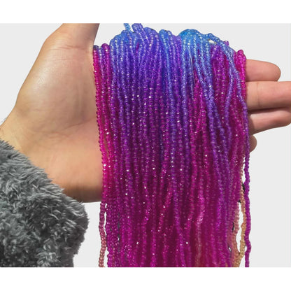 5 Tiras Cristal Checo Facetado 2mm Abalorio Bisutería 700pcs Multicolor
