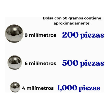 50 Grms Bola Lisa Abalorio Acrilico Separador Bisuteria Plateado 6 Mm