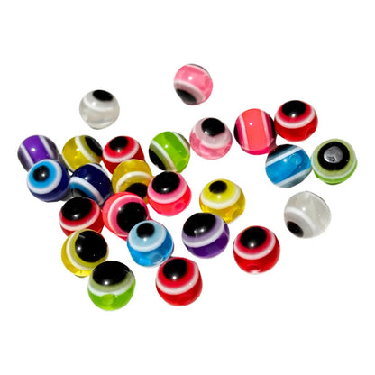 Ojo Turco 8mm Acrílico En Bola Colores (100 Piezas) Pulseras Multicolor