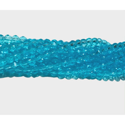 5 Tiras Cristal Checo Facetado 4mm Abalorio Bisutería 600pcs Azul Transparente