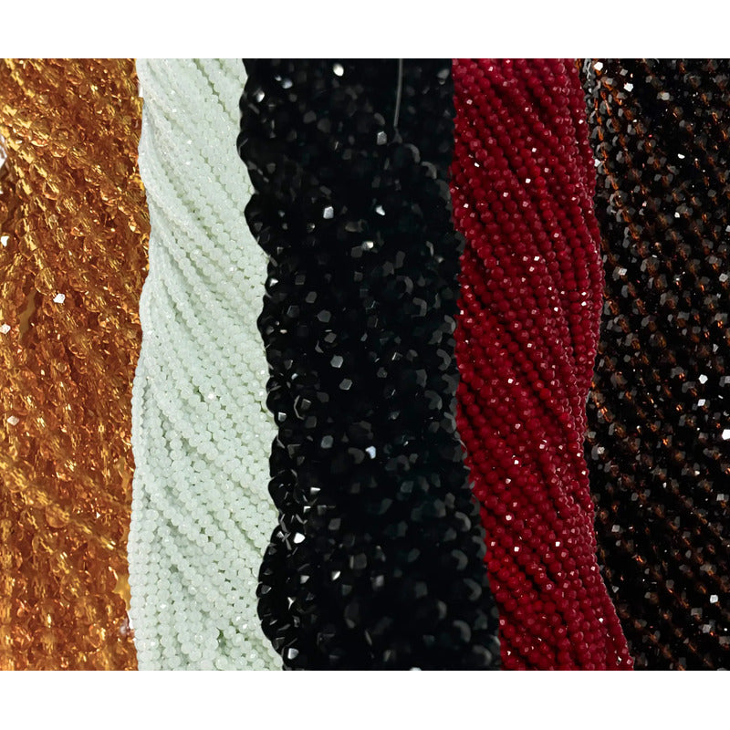 5 Tiras Cristal Checo Facetado 3mm Abalorio Bisutería 650pcs