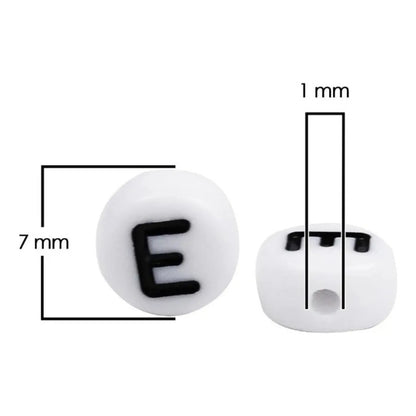 2,000 Pzs Luneta Abecedario Letra Acrílica Pulsera Bisutería Abecedario Neon