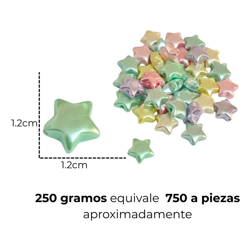 250 Grmos Abalorio Separador Acrílico Cuenca Bisutería Estrella Pastel