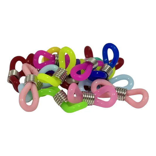 100 Pzas  Goma Liga Extremo Gafas Trabilla Correa Cadena Mix