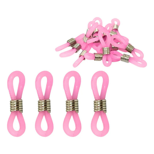 100 Pzas  Goma Liga Extremo Gafas Trabilla Correa Cadena Rosa