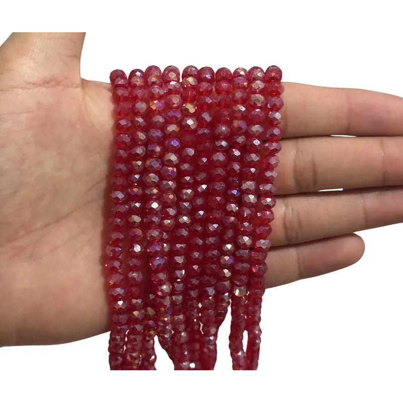 5 Tiras Cristal Checo Facetado 6mm Abalorio Bisutería 450pcs