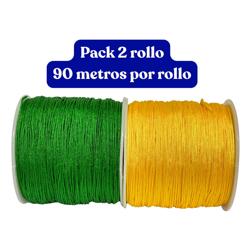 180 Metros-hilo Chino Para Pulseras 0.8mm- 2 Carretes Diy
