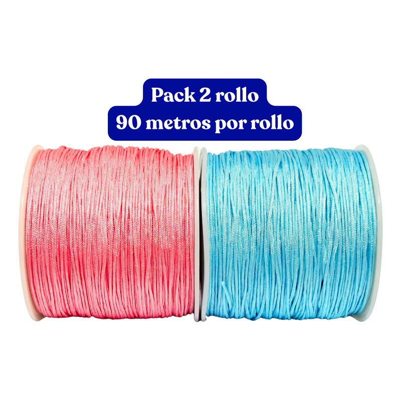 180 Metros-hilo Chino Para Pulseras 0.8mm- 2 Carretes Diy