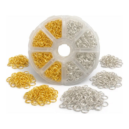 Set De Argollas Metálicas Cuentas Bisutería Abalorio 530 Pcs