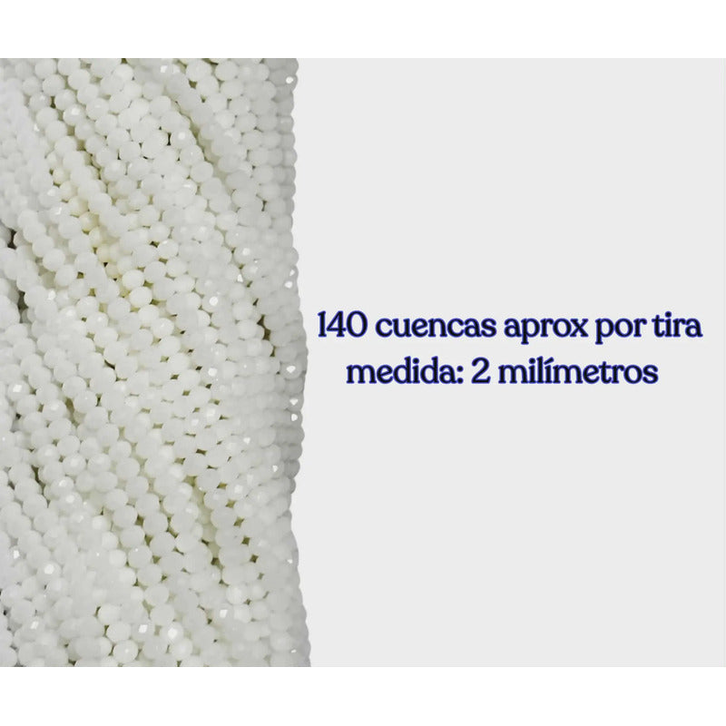 5 Tiras Cristal Checo Facetado 2mm Abalorio Bisutería 700pcs