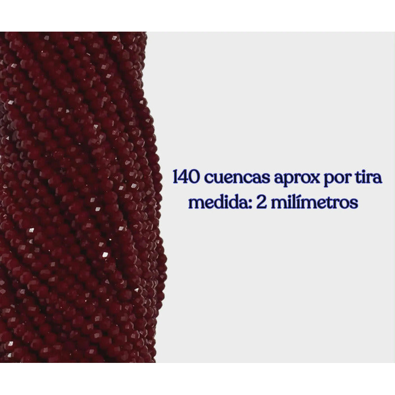 5 Tiras Cristal Checo Facetado 2mm Abalorio Bisutería 700pcs
