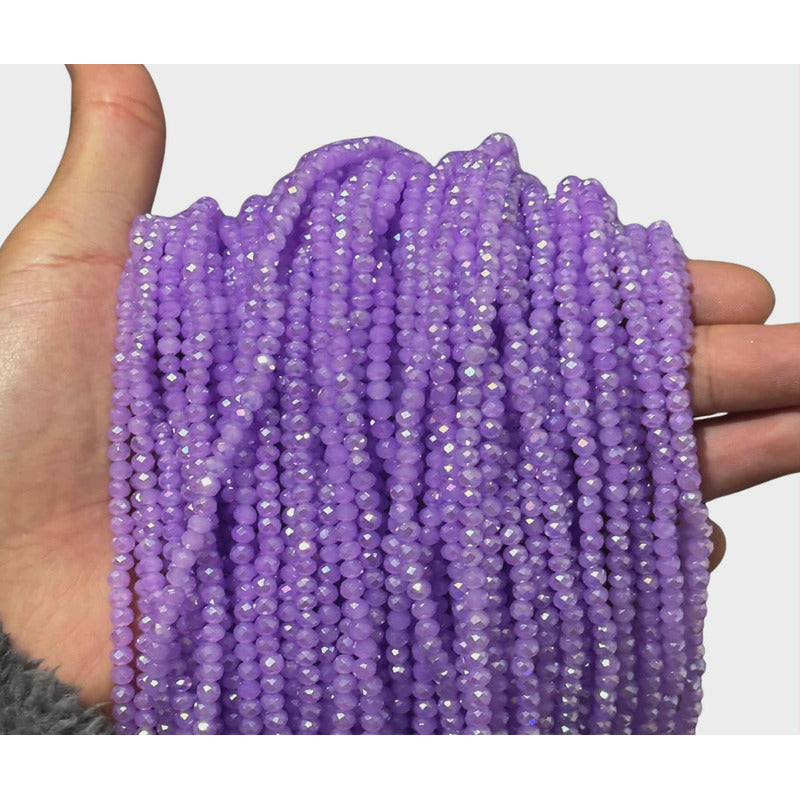 5 Tiras Cristal Checo Facetado 4mm Abalorio Bisutería 600pcs