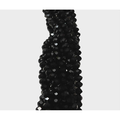 5 Tiras Cristal Checo Facetado 8mm Abalorio Bisutería 325pcs Negro