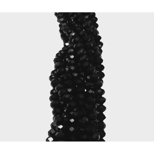 5 Tiras Cristal Checo Facetado 8mm Abalorio Bisutería 325pcs Negro