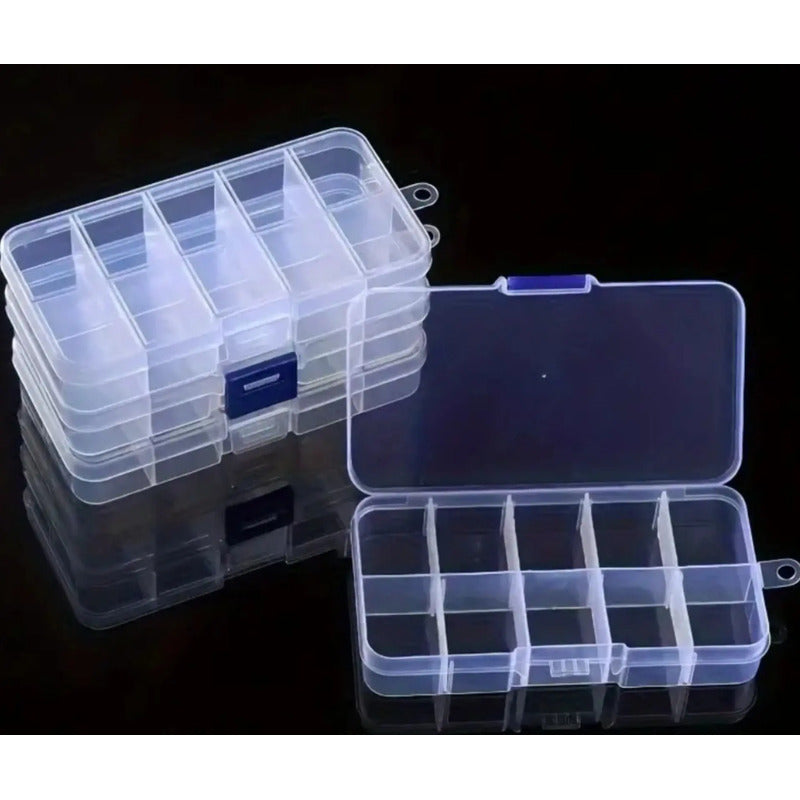 Set 10 Piezas Estuche Organizador Acrílico Caja Multiusos Transparente