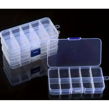 Set 10 Piezas Estuche Organizador Acrílico Caja Multiusos Transparente