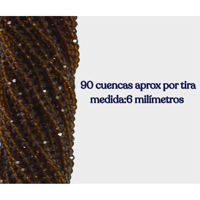5 Tiras Cristal Checo Facetado 6mm Abalorio Bisutería 450pcs