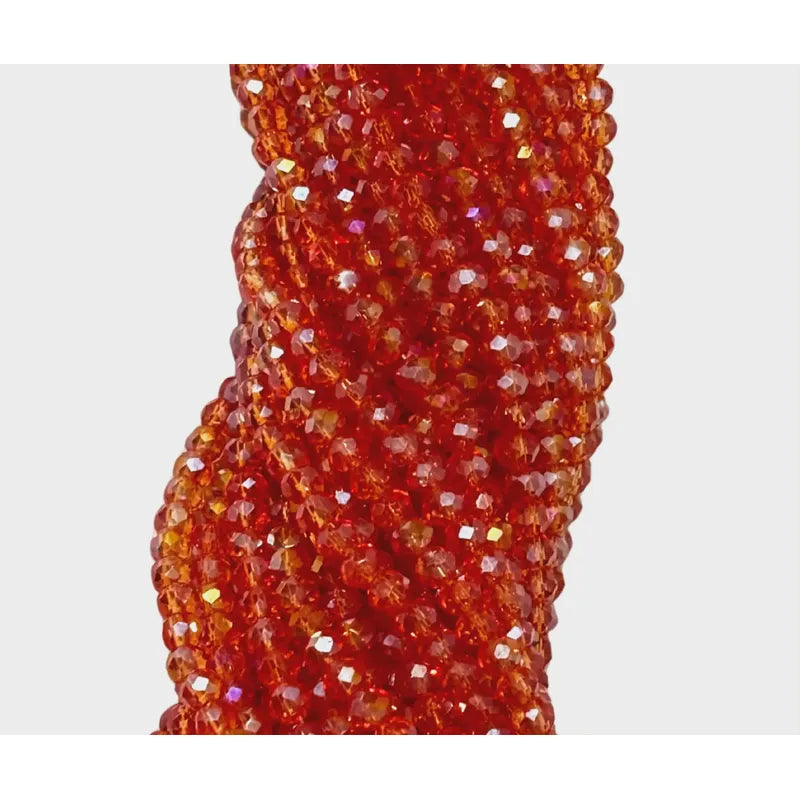 5 Tiras Cristal Checo Facetado 4mm Abalorio Bisutería 600pcs