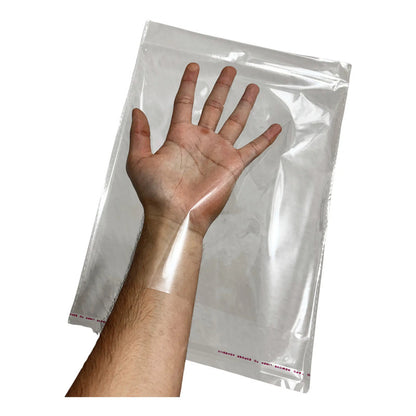 100 Unidades Bolsa Celofán 22x32cm Con Adhesivo Y Orificio Transparente 22x32cm