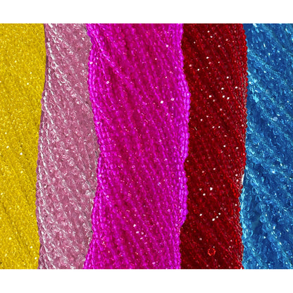 5 Tiras Cristal Checo Facetado 3mm Abalorio Bisutería 650pcs