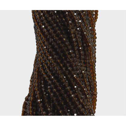 5 Tiras Cristal Checo Facetado 4mm Abalorio Bisutería 600pcs Café Transparente