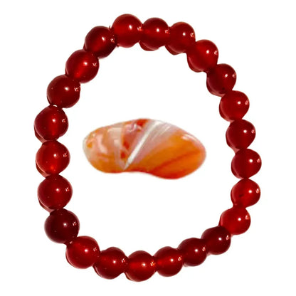 Ágata Piedra Tallada 8mm Con Orificio Para Pulseras