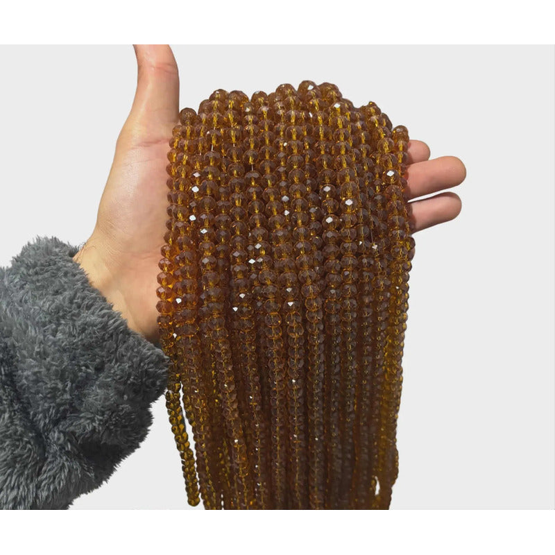 5 Tiras Cristal Checo Facetado 8mm Abalorio Bisutería 325pcs