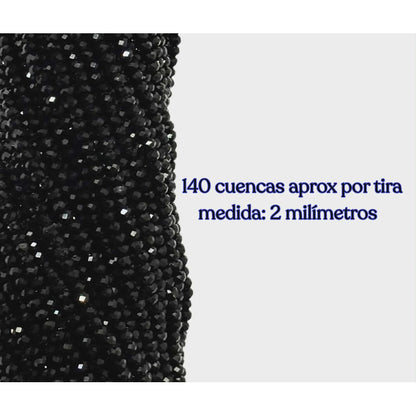 5 Tiras Cristal Checo Facetado 2mm Abalorio Bisutería 700pcs