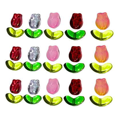 10 Pares Separador De Vidrio En Forma De Flor Para Pulseras