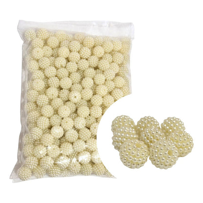 250 Grmos Abalorio Separador Acrílico Cuenca Bisutería Perla Granulada 14mm
