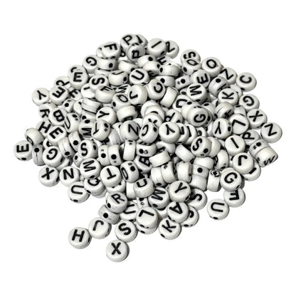 2,000 Pzs Luneta Abecedario Letra Acrílica Pulsera Bisutería Abecedario