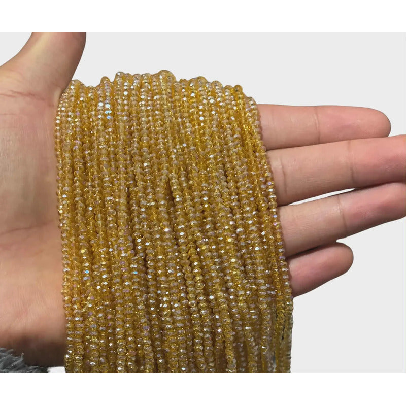 5 Tiras Cristal Checo Facetado 2mm Abalorio Bisutería 700pcs
