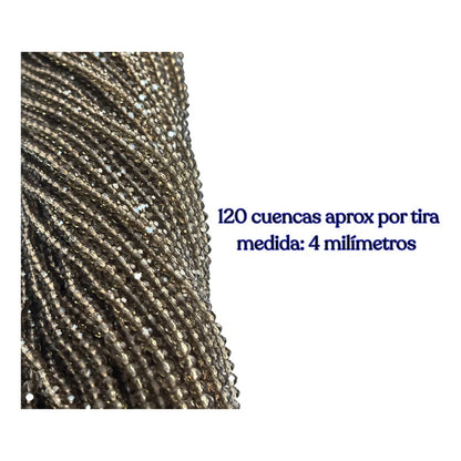 5 Tiras Cristal Checo Facetado 4mm Abalorio Bisutería 600pcs