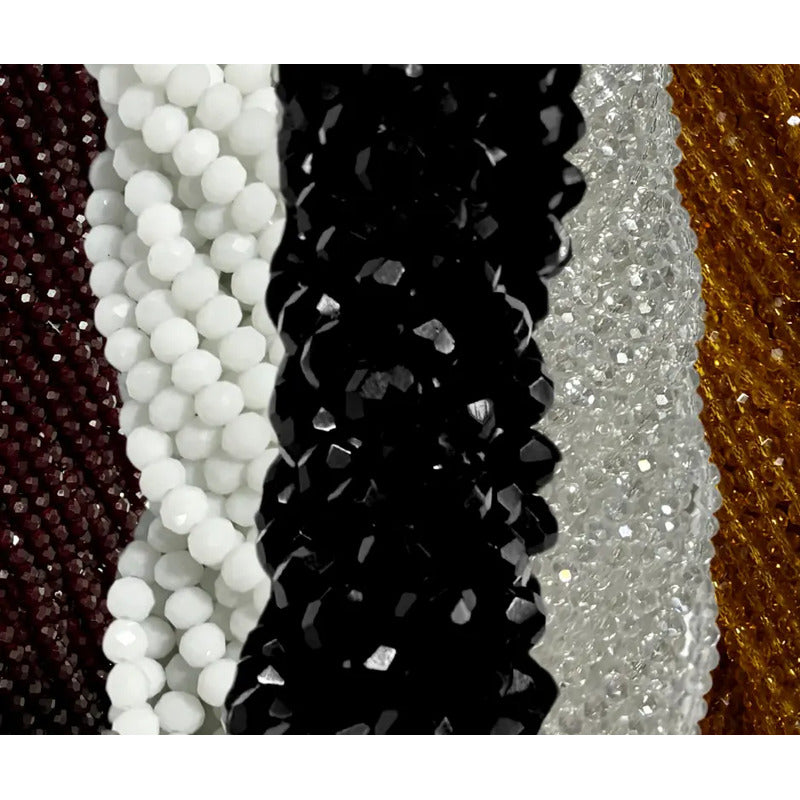 5 Tiras Cristal Checo Facetado 4mm Abalorio Bisutería 600pcs