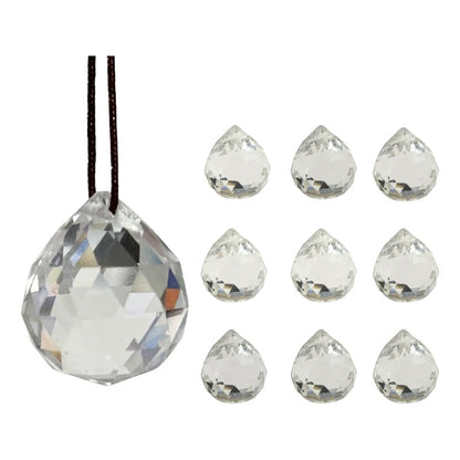 10 Pcs Bola Cristal Facetada Feng Shui Energetica Esfera 2.5cm-transparente