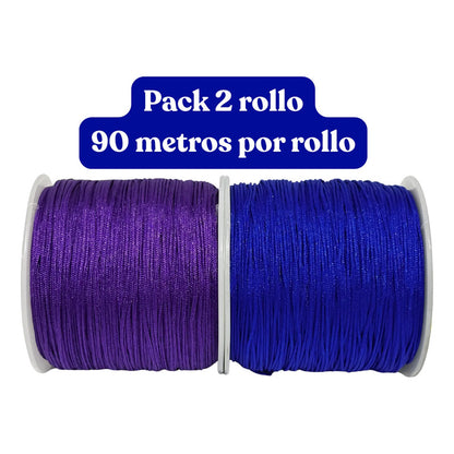 180 Metros-hilo Chino Para Pulseras 0.8mm- 2 Carretes Diy