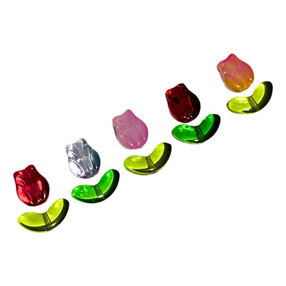 10 Pares Separador De Vidrio En Forma De Flor Para Pulseras