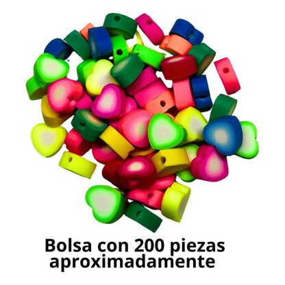 200 Piezas Cuenca Fimo Para Bisutería