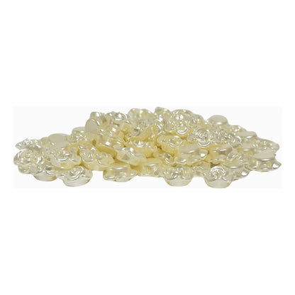 150 Pcs Abalorio Separador Acrílico Flor Para Bisutería Beige