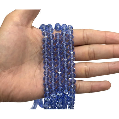 5 Tiras Cristal Checo Facetado 8mm Abalorio Bisutería 325pcs